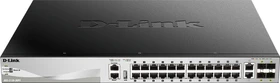 D-Link DGS-3130 Rackmount Gigabit Managed Switch, 26x RJ-45, 4x SFP+, PoE+ (DGS-3130-30PS/SI)