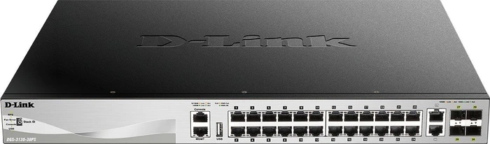 D-Link DGS-3130 Rackmount Gigabit Managed Switch, 26x RJ-45, 4x SFP+, PoE+