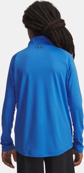 Under Armour Tech 2.0 Zip Funktionsshirt langarm blue atlantis/black (Junior)