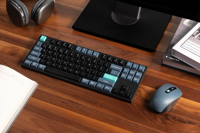 Keychron BM25 Wireless Mouse Space Gray blau/schwarz, USB/Bluetooth