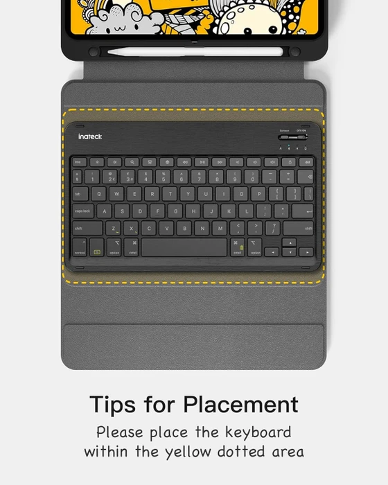 Inateck Tastatur Hülle für iPad Air 6 11"/iPad Air 5/iPad 10/iPad Pro 11", schwarz, UK