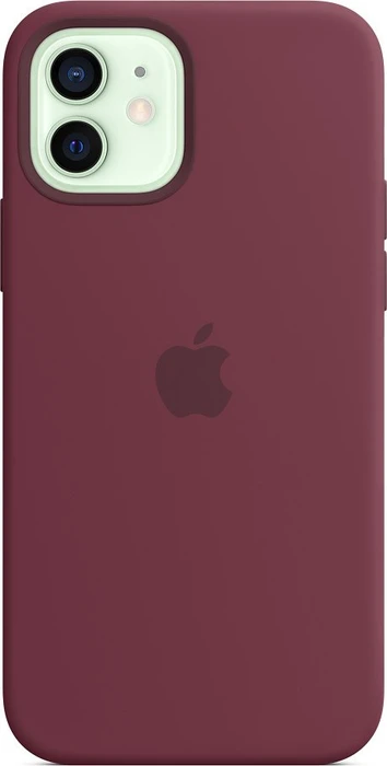 Apple Silikon Case mit MagSafe für iPhone 12/iPhone 12 Pro Pflaume