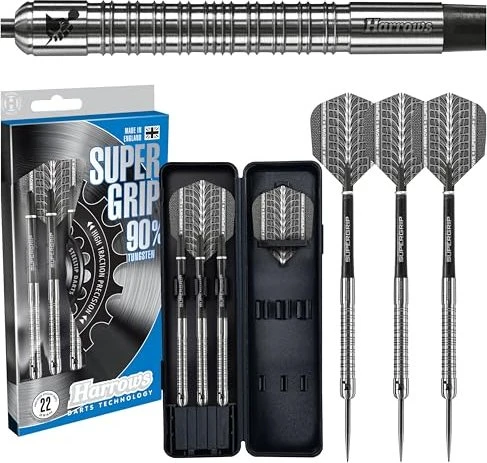 Harrows Supergrip 90% Steeltip Dartpfeil Set 24g