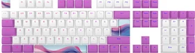 Dark Project Candy K Multilingual Keycaps, Kunststoff (PBT) Double-Shot, CSA-Profil, weiß/violett, 177 Tasten, ANSI & ISO