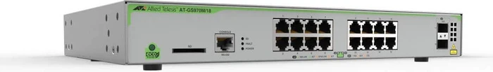 Allied Telesis CentreCOM GS970M Desktop Gigabit Managed Switch, 16x RJ-45, 2x SFP