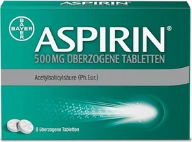 Bayer Aspirin 500mg überzogene Tabletten, 8 Stück