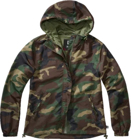 Brandit Windbreaker Summer Frontzip Jacke woodland (Damen)