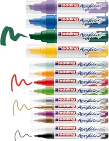edding Acrylmarker Kreativset Basic schwarz/weiß/gelbgrün/sonnengelb/rot/beere