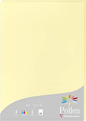 Clairefontaine Pollen Universalpapier kanariengelb, A4, 210g/m², 25 Blatt