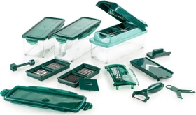 Genius Nicer Dicer Plus Multischneider-Set smaragdgrün, 18-tlg.
