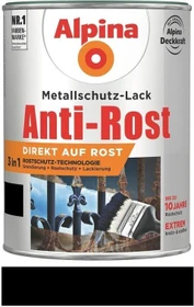 Alpina Farben Metallschutz-Lack Anti-Rost außen schwarz matt, 750ml