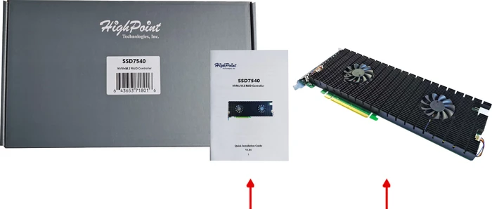 HighPoint NVMe RAID Controller, PCIe 4.0 x16