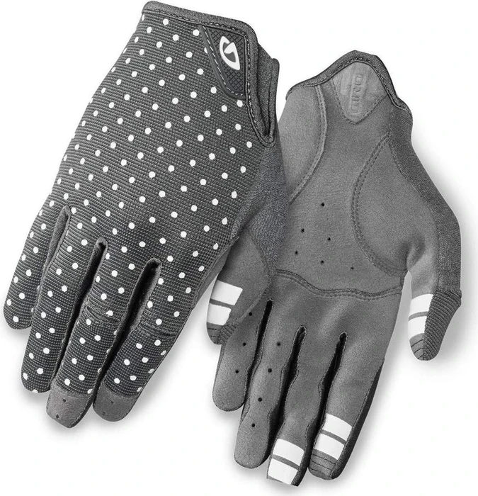 Giro La DND Fahrradhandschuhe dark shadow/white dots