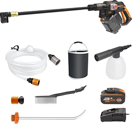 Worx Nitro Hydroshot 20V PowerShare Akku-Hochdruckreiniger inkl. Akku 4.0Ah + Zubehör