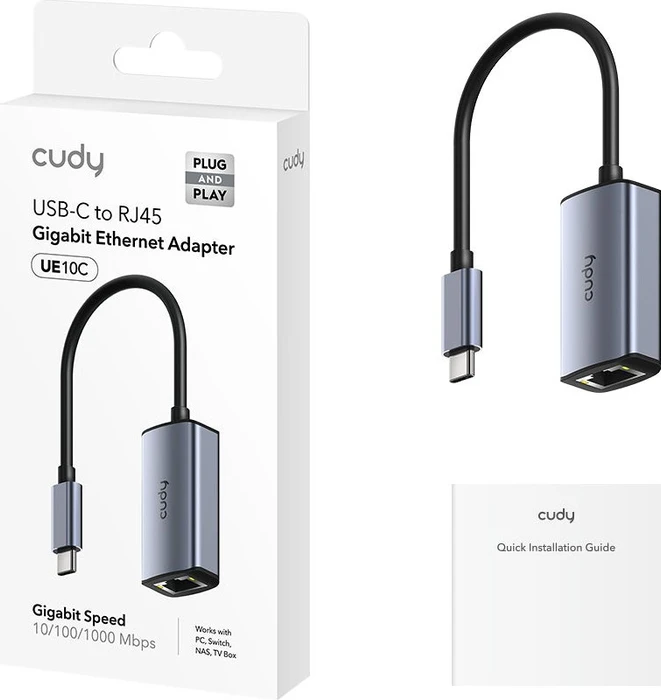 Cudy USB-C Gigabit LAN-Adapter, RJ-45, USB-C 3.0 [Stecker]