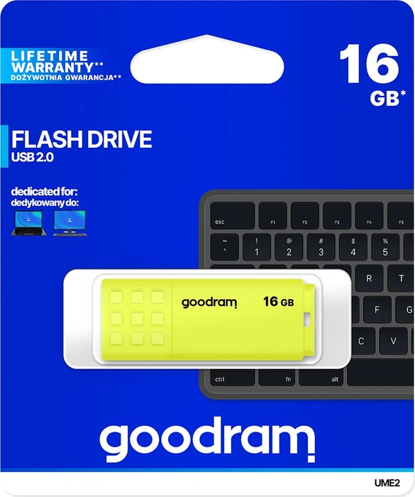 goodram UME2 16GB gelb, USB-A, USB 2.0