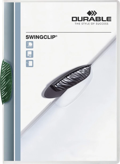 Durable Swingclip Klemmmappe, A4, grün/transparent
