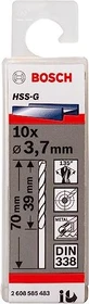 Bosch Professional HSS-G Spiralbohrer, 3.7x39x70mm, 10 Stück