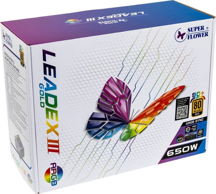 Super Flower Leadex III Gold ARGB 650W, ATX 2.32