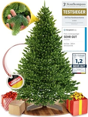 ArtiTree Künstlicher Weihnachtsbaum Fichte 100% Spritzguss, 240cm