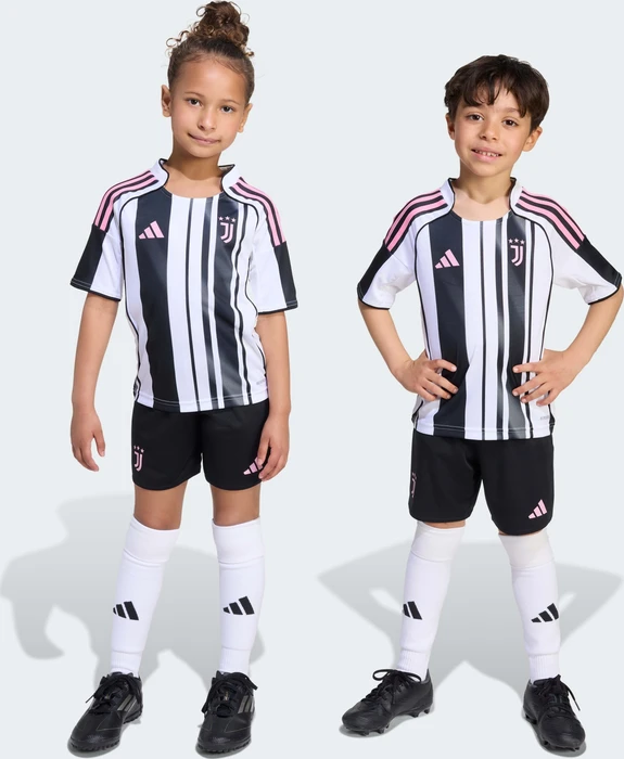 adidas Juventus Turin 2025/2026 Heimausrüstung schwarz/weiß (Junior)