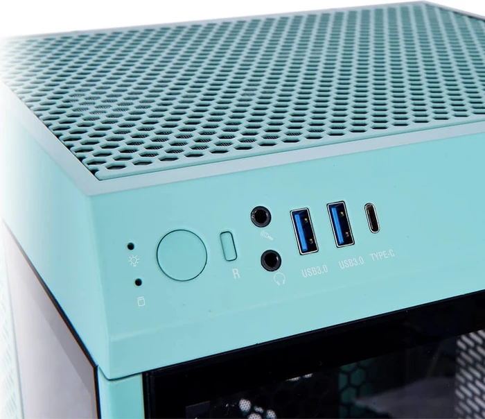 Thermaltake The Tower 100 Turquoise, türkis, Glasfenster, Mini-ITX