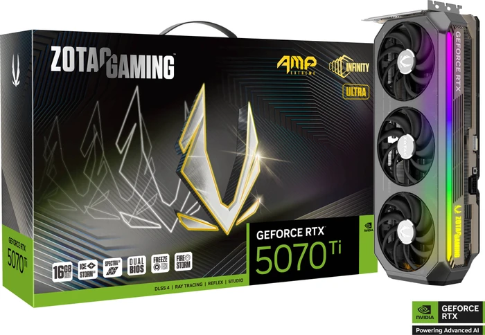 Zotac Gaming GeForce RTX 5070 Ti AMP Extreme INFINITY ULTRA, 16GB GDDR7, HDMI, 3x DP