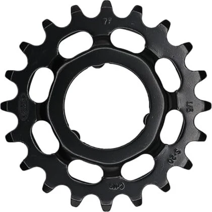 KMC Steck-Zahnkranz 20 Zähne für Shimano breit schwarz