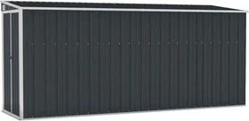 vidaXL Metall Anbau-Gerätehaus 118x382cm anthrazit