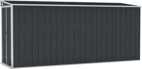 vidaXL Metall Anbau-Gerätehaus 118x382cm anthrazit