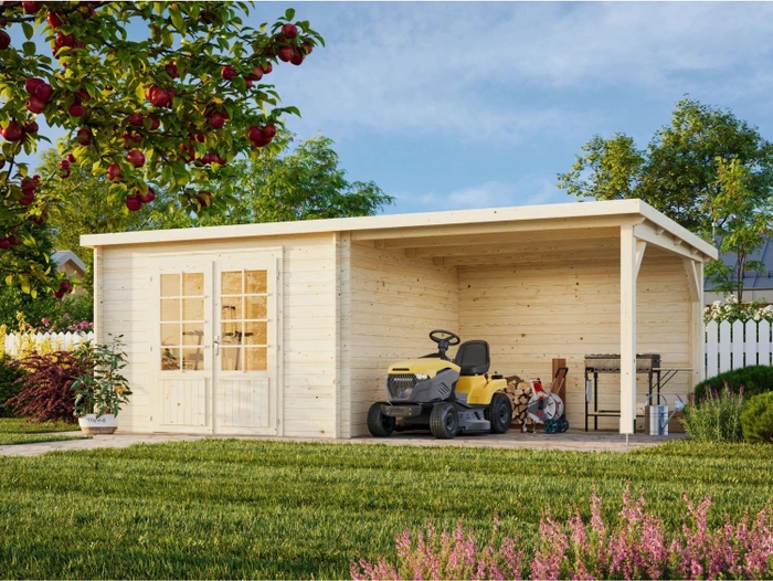 Palmako Ella 8.7+8.2m² Schleppdach Gartenhaus