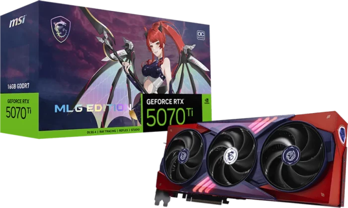 MSI GeForce RTX 5070 Ti 16G MLG Edition OC, G507T-16MEC, 16GB GDDR7, HDMI, 3x DP