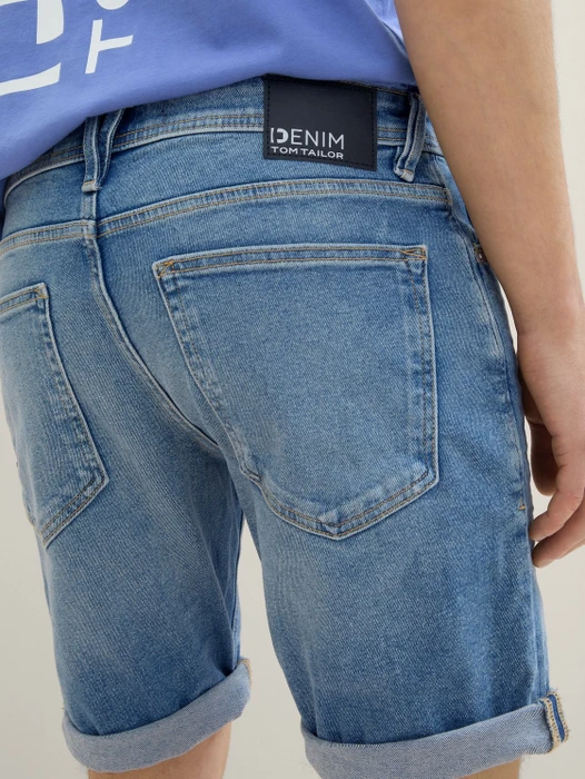 Tom Tailor Jeansshorts Jeans used light stone blue denim (Herren)