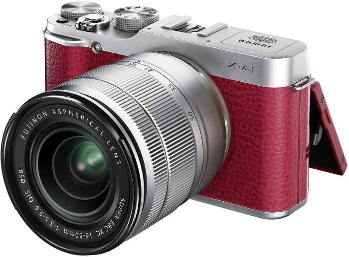 Fujifilm X-A1 rot mit Objektiv Fujinon XC 16-50mm 3.5-5.6 OIS