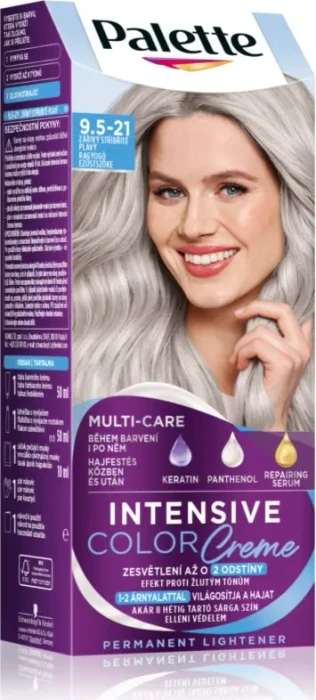 Schwarzkopf Palette Intensive Color Creme Haarfarbe 9.5-21 luminous silver blonde, 110ml