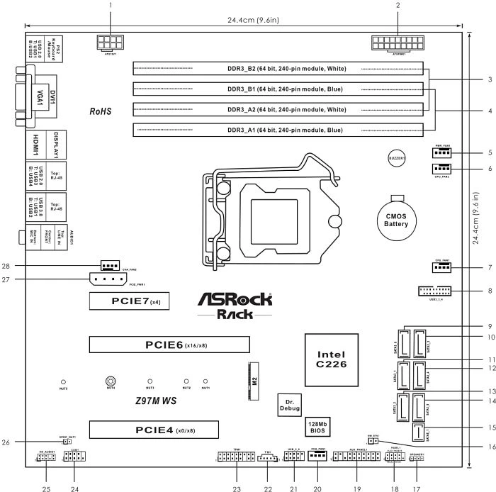 ASRock Rack C226M WS (Intel 1150)