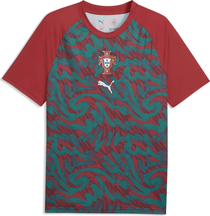 Puma FIFA WM 2026 Portugal Aufwärmtrikot kurzarm club red/green lagoon (Herren)