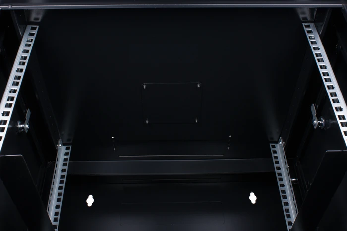 Rockstable 19" Wandschrank 6HE, Sicherheitsglastür, IP2X, schwarz, 600mm tief
