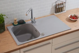 Respekta Orlando 860x500mm Einbau Becken reversibel betongrau