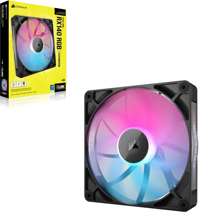 Corsair iCUE LINK RX140 RGB Expansion Kit, schwarz, 140mm