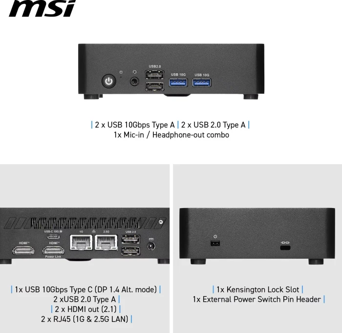 MSI Cubi NUC TWG S-006XAT, schwarz, N150, 8GB RAM, 512GB SSD