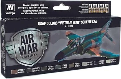 Vallejo Model Air Air War Color Series USAF Colors Vietnam War Scheme SEA Farbset, 8-tlg.