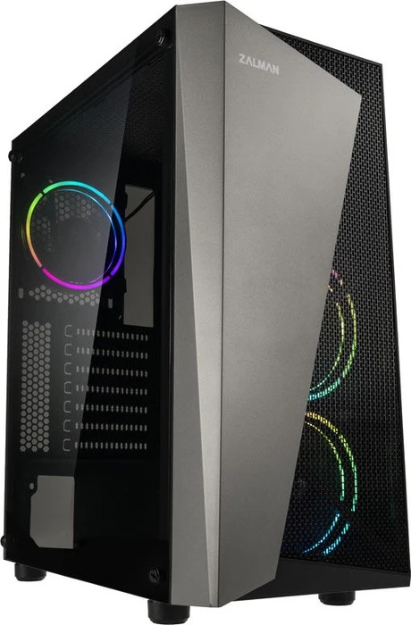 Zalman S4 Plus, schwarz, Acrylfenster