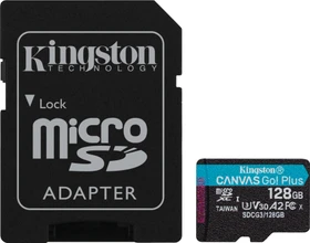 Kingston Canvas Go! Plus R170/W90 128GB Kit, UHS-I U3, A2, Class 10