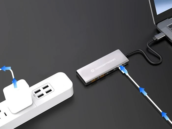Conceptronic 4 Port USB 3.1 Hub, USB-C 3.1 [Stecker]