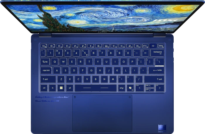MSI Prestige 14 Flip AI+ The Starry Night-270N, Star Blue, Core Ultra X9 378H, 32GB RAM, 1TB SSD, DE, Vincent van Gogh Edition