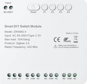 Avatto ZWSMD-4 250V Smart Relay Switch 4-fach, Schaltaktor