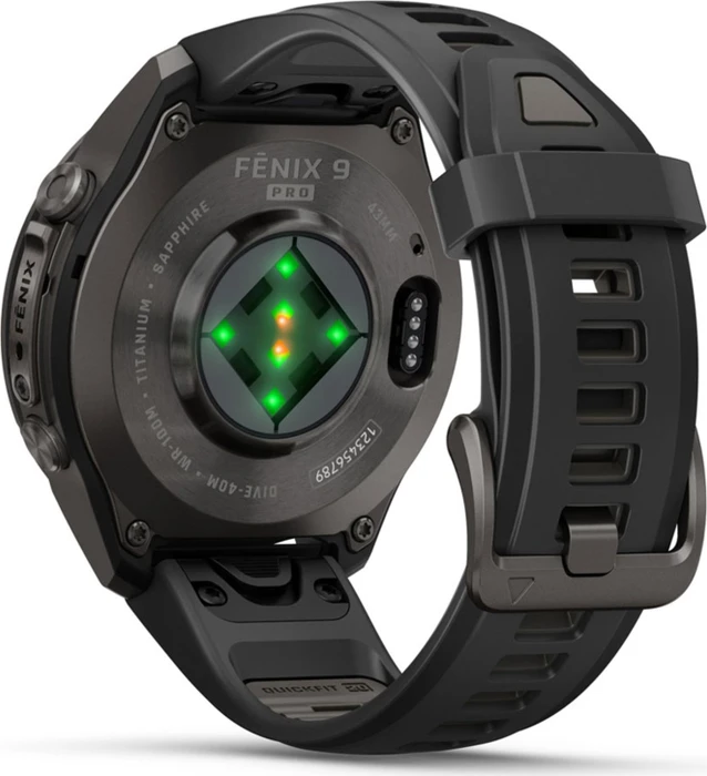 Garmin Fenix 9 Pro 43mm carbon grey dlc titanium/black-pebble grey