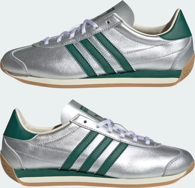 adidas Country OG silver metallic/collegiate green/cream white