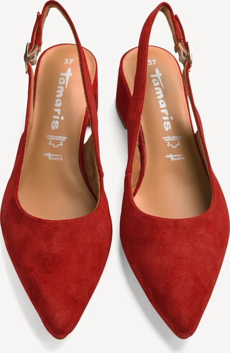 Tamaris Leder Slingpumps rot (Damen)